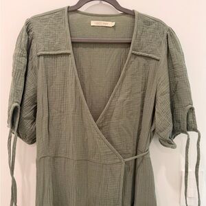 Christy Dawn Sage Green Wrap Dress